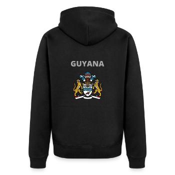 GUYANA LION - Veste à capuche bio Premium Unisexe - noir - Dos - Nico (187cm)
