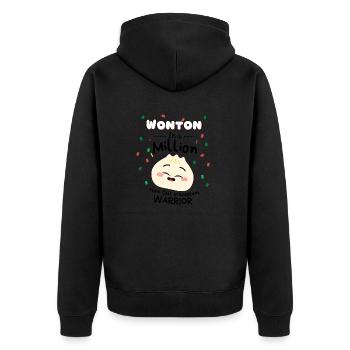 Stem cell bone marrow transplant survivor patients - Unisex Premium Organic Zip Hoodie - black - Back - Nico (187cm)