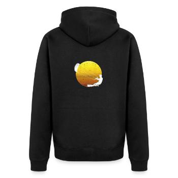 Kiteboarding Retro Kiteboard Kitesurf Funny - Unisex Premium Bio Zip Hoodie - Schwarz - Hinten - Nico (187cm)