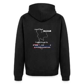 Don't need therapy - Veste à capuche bio Premium Unisexe - noir - Dos - Nico (187cm)