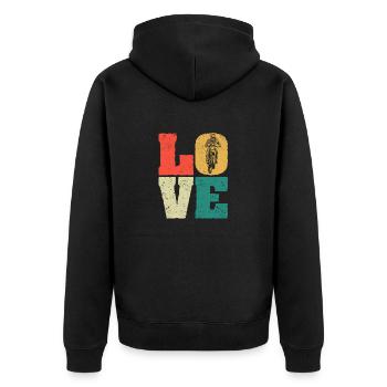 Dirt Bike Dear Biker Riders Motocross Lovers - Unisex Premium Organic Zip Hoodie - black - Back - Nico (187cm)
