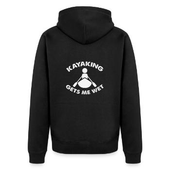 Le kayak me mouille - Veste à capuche bio Premium Unisexe - noir - Dos - Nico (187cm)