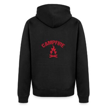Feu de camp - Veste à capuche bio Premium Unisexe - noir - Dos - Nico (187cm)