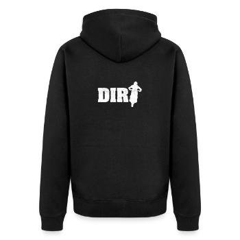 Dirt Bike Motocross Biker Dirtbike Rider Funny - Unisex Premium Organic Zip Hoodie - black - Back - Nico (187cm)