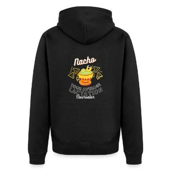Drôle de consultante en lactation soutien à l’allaitement - Veste à capuche bio Premium Unisexe - noir - Dos - Nico (187cm)