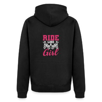 Dirt Bike Rider Motocross Enduro Bikers Ride Like - Veste à capuche bio Premium Unisexe - noir - Dos - Nico (187cm)