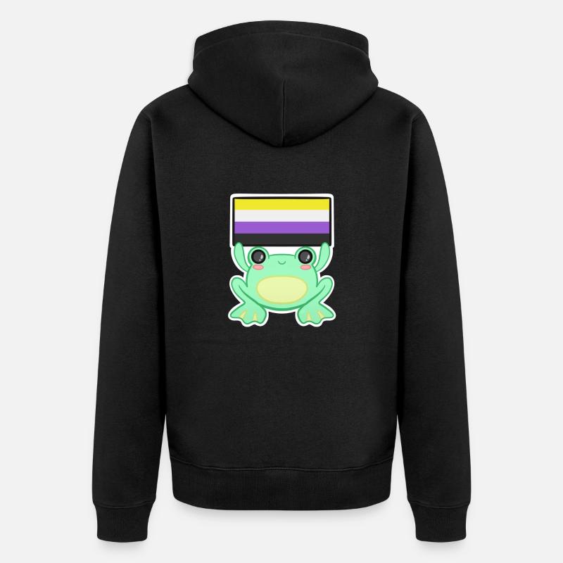Froggy Enby - Veste à capuche bio Premium Unisexe - noir