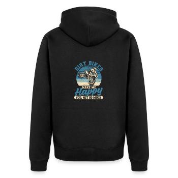 Funny Motocross Enduro Bike Rider Dirt Bikes Make - Unisex Premium Organic Zip Hoodie - black - Back - Nico (187cm)