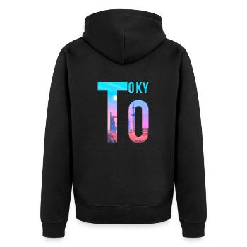 Tokyo - Veste à capuche bio Premium Unisexe - noir - Dos - Nico (187cm)