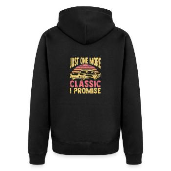 Juste une voiture classique de plus que je promets Vintage Car Lo - Veste à capuche bio Premium Unisexe - noir - Dos - Nico (187cm)