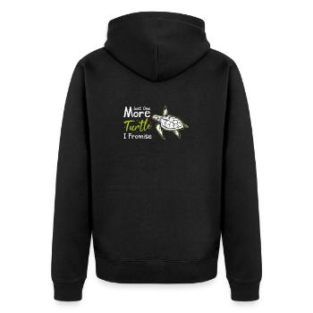 Juste une tortue de plus que je promets drôle de tortue de mer Lo - Veste à capuche bio Premium Unisexe - noir - Dos - Nico (187cm)