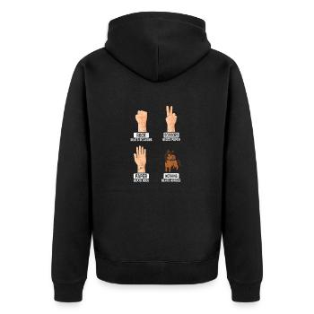 Ciseaux en papier de roche Rien ne vaut les chevaux Cheval Rid - Veste à capuche bio Premium Unisexe - noir - Dos - Nico (187cm)