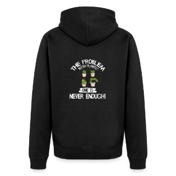 Drôle d’amoureux des plantes On n’est jamais assez succulent pl - Veste à capuche bio Premium Unisexe - noir - Dos - Nico (187cm)