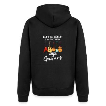 Soyons honnêtes Drôle guitariste guitariste sur le thème - Veste à capuche bio Premium Unisexe - noir - Dos - Nico (187cm)