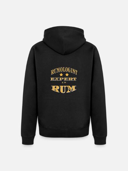 Rumologist Expert in Rum - Unisex Premium Organic Zip Hoodie - black