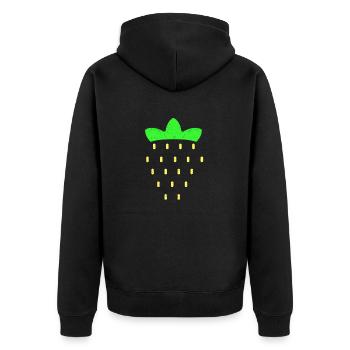 Costume de fraise Drôle Tendance Mignon Halloween - Veste à capuche bio Premium Unisexe - noir - Dos - Nico (187cm)
