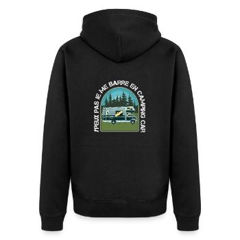 Camping Car Je Peux Pas Je Me Barre En Camping Car - Veste à capuche bio Premium Unisexe - noir - Dos - Nico (187cm)