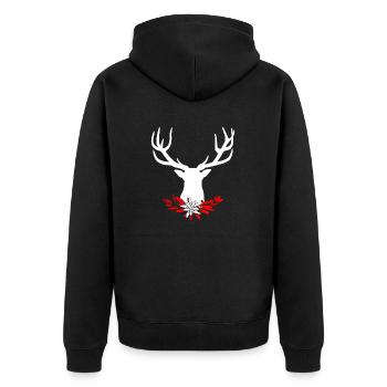 Cerf - Veste à capuche bio Premium Unisexe - noir - Dos - Nico (187cm)