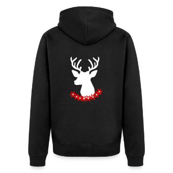 Cerf suisse - Veste à capuche bio Premium Unisexe - noir - Dos - Nico (187cm)