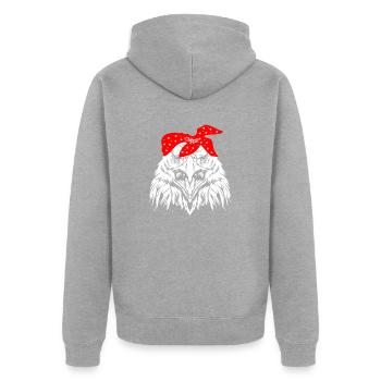 Aigle - Veste à capuche bio Premium Unisexe - gris chiné - Dos - Nico (187cm)