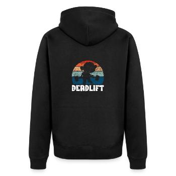 Zombie Deadlift Funny Gym Halloween - Unisex Premium Organic Zip Hoodie - black - Back - Nico (187cm)