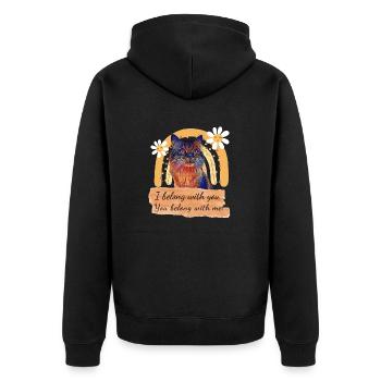 I belong with you, you belong with me! - Veste à capuche bio Premium Unisexe - noir - Dos - Nico (187cm)