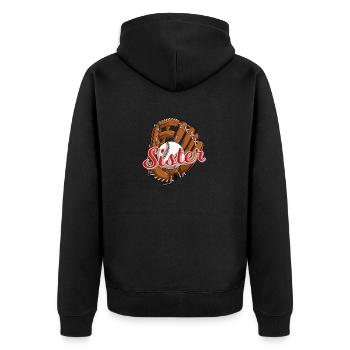 Baseball Sister For Baseball Softball Big Sis Pun - Veste à capuche bio Premium Unisexe - noir - Dos - Nico (187cm)
