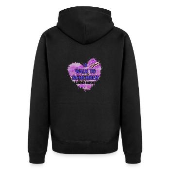 Alzheimer's Disease Brain Forgotten Forgetful - Unisex Premium Organic Zip Hoodie - black - Back - Nico (187cm)