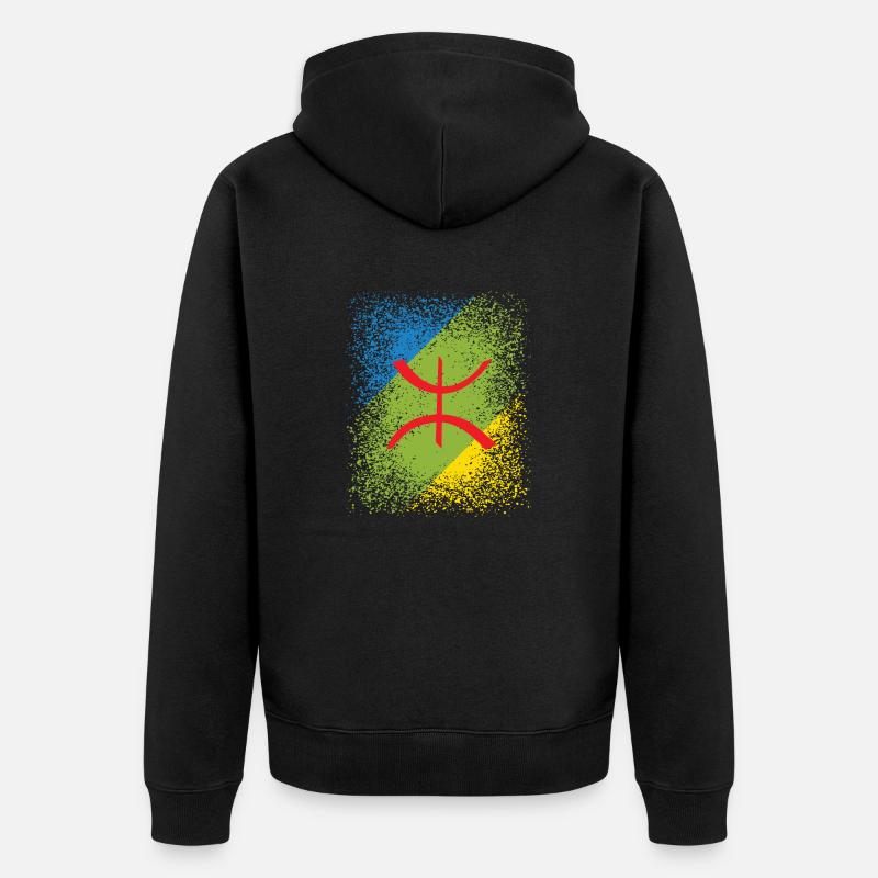 drapeau berbère Amazigh - Veste à capuche bio Premium Unisexe - noir