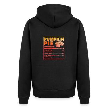 Pumpkin Pie Nutrition Facts Fun Thanksgiving - Veste à capuche bio Premium Unisexe - noir - Dos - Nico (187cm)