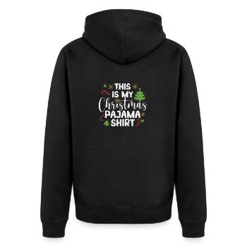 C’est ma chemise de pyjama de Noël drôle - Veste à capuche bio Premium Unisexe - noir - Dos - Nico (187cm)