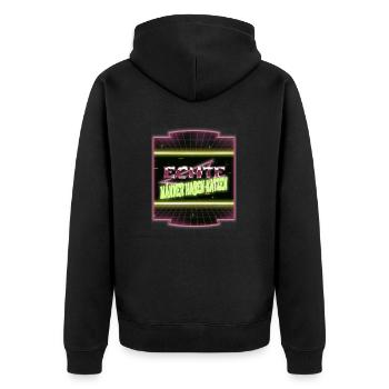 lieben geek weihnachten säugetier bday witzig - Unisex Premium Bio Zip Hoodie - Schwarz - Hinten - Nico (187cm)