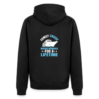 Family Cruise Making Memories For A Lifetime Cruis - Unisex Premium Organic Zip Hoodie - black - Back - Nico (187cm)
