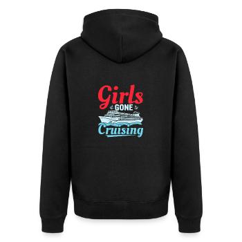Girls Gone Cruising Cruiser Vacation - Unisex Premium Organic Zip Hoodie - black - Back - Nico (187cm)