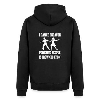 Dancing Gift Dance Sport Hobby Dancer Sport - Unisex Premium Organic Zip Hoodie - black - Back - Nico (187cm)