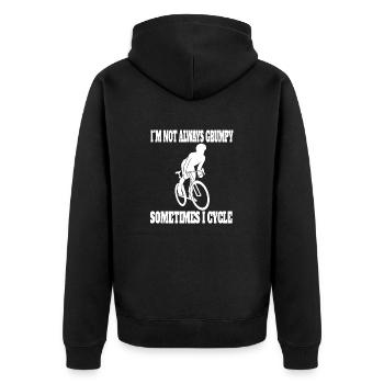 Mountain Bike Cycling Bicycle Tour Cycling - Unisex Premium Organic Zip Hoodie - black - Back - Nico (187cm)