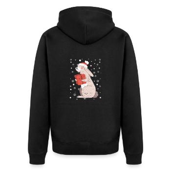 Mignon Père Noël Cap Noël PJ - Veste à capuche bio Premium Unisexe - noir - Dos - Nico (187cm)