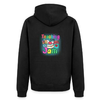 Teachers Teachers School Teachers Teaching Staff - Unisex Premium Organic Zip Hoodie - black - Back - Nico (187cm)