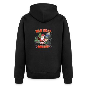 Ce que l’Elf Bruh Cool Noël 2022 - Veste à capuche bio Premium Unisexe - noir - Dos - Nico (187cm)