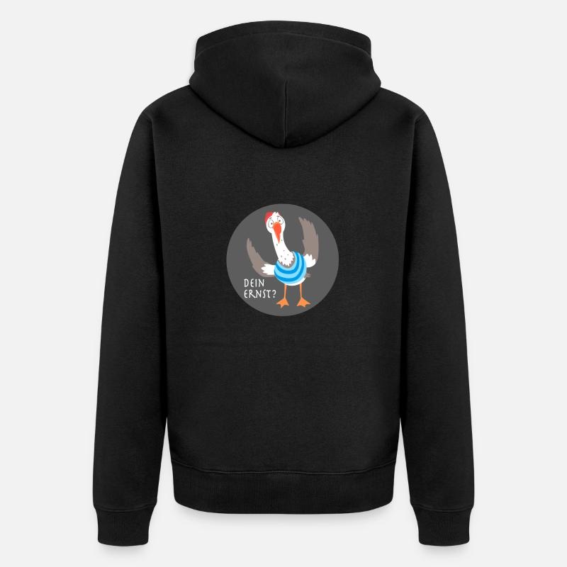 Dein Ernst? - Unisex Premium Bio Zip Hoodie - Schwarz
