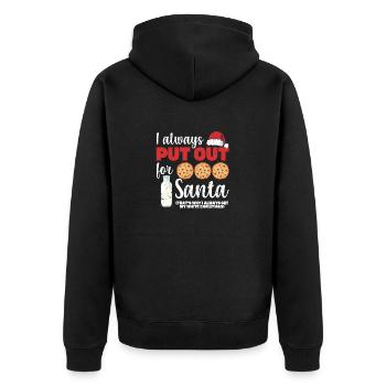 Je mets toujours pour le Père Noël Noël effronté - Veste à capuche bio Premium Unisexe - noir - Dos - Nico (187cm)