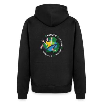 Earth Day Earthday Environmental Protection Environment Nature - Unisex Premium Organic Zip Hoodie - black - Back - Nico (187cm)