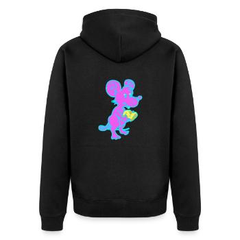 Souris Rongeur Fromage Enfants Toddler Bébé Rongeur Animal - Veste à capuche bio Premium Unisexe - noir - Dos - Nico (187cm)