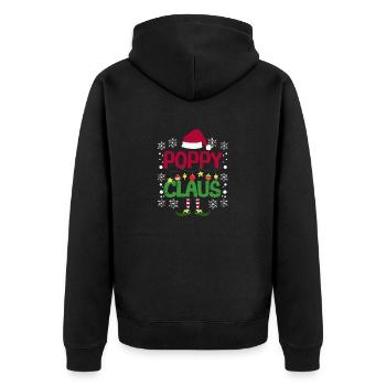 Pyjama de Noël du Père Noël Assorti Famille - Veste à capuche bio Premium Unisexe - noir - Dos - Nico (187cm)