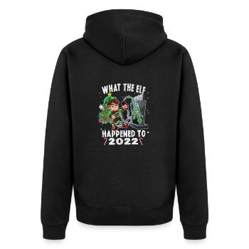 Elfe mignon Ce que l’elfe prix élevé de l’essence Noël - Veste à capuche bio Premium Unisexe - noir - Dos - Nico (187cm)