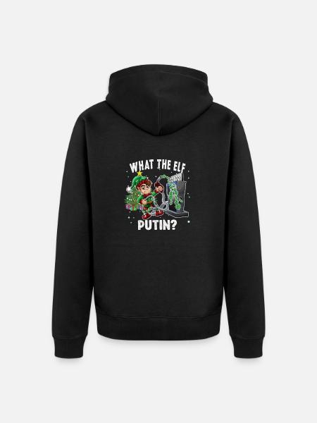 Hva alven Putin Morsom bensinpris jul - Premium økologisk unisex-hettejakke - svart