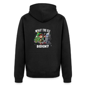 Biden Ce que l’elfe prix élevés de l’essence Noël Drôle - Veste à capuche bio Premium Unisexe - noir - Dos - Nico (187cm)