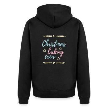 Christmas Baking Crew - the Christmas bakers - Unisex Premium Organic Zip Hoodie - black - Back - Nico (187cm)