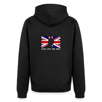 Famille royale britannique Le roi Charles III vive Th - Veste à capuche bio Premium Unisexe - noir - Dos - Nico (187cm)