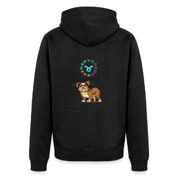 Drôle d’amoureux des chiens Horoscope Taureau Signe du zodiaque Cool - Veste à capuche bio Premium Unisexe - noir - Dos - Nico (187cm)